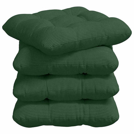 Sittkuddar 4 pcs Mörkgrön 40 x 40 cm Kordread tyg