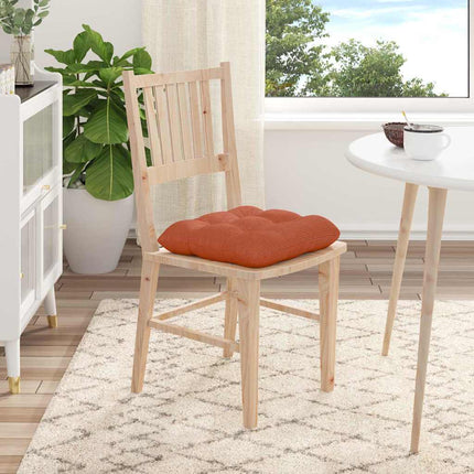 Sittkuddar 4 pcs Röd orange 40 x 40 cm Kordread tyg