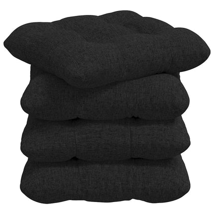 Sittkuddar 4 pcs Svart 45 x 45 x 12 cm tyg
