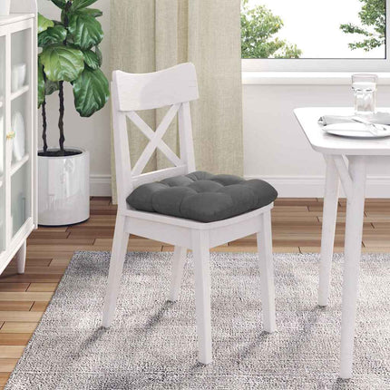 Sittkuddar 4 pcs Mörkgrå 45 x 45 cm Mikrofiber Tyg
