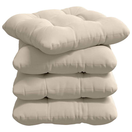 Sittkuddar 4 pcs Beige 45 x 45 cm Mikrofiber Tyg