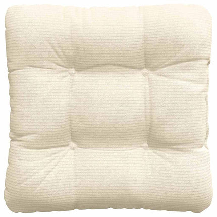Sittkuddar 4 st Kordread tyg Gräddvit 45 x 45 cm
