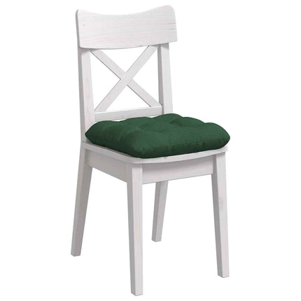 Sittkuddar 4 pcs Mörkgrön 45 x 45 cm Kordread tyg