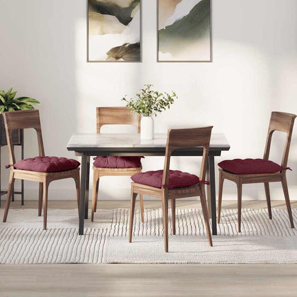 Sittkuddar 4 pcs Vinröd 40 x 40 x 6 cm tyg