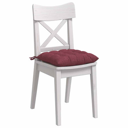 Sittkuddar 4 pcs Vinröd 40 x 40 x 6 cm tyg