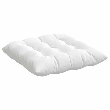 Sittkuddar 4 pcs Vit 40 x 40 x 6 cm tyg