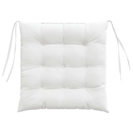 Sittkuddar 4 st Tyg Vit 40 x 40 x 6 cm