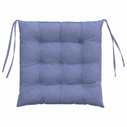 Sittkuddar 4 st Tyg Jeansblå 40 x 40 x 6 cm