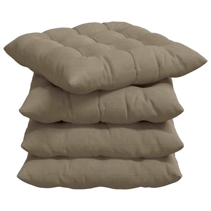 Sittkuddar 4 pcs Mikrofiber Taupe 40 x 40 x 6 cm