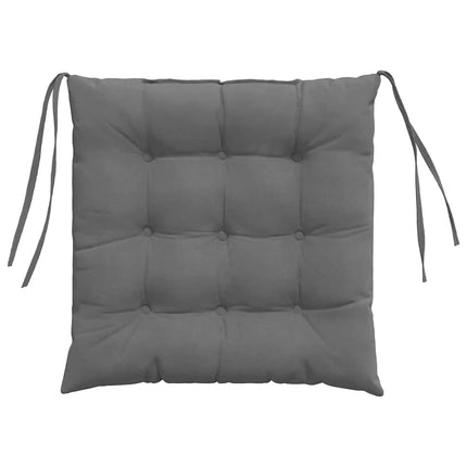 Sittkuddar 4 pcs Mörkgrå 40 x 40 x 6 cm Mikrofiber
