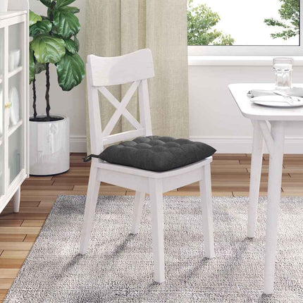 Sittkuddar 4 pcs Mörkgrå 40 x 40 x 6 cm Kordread tyg