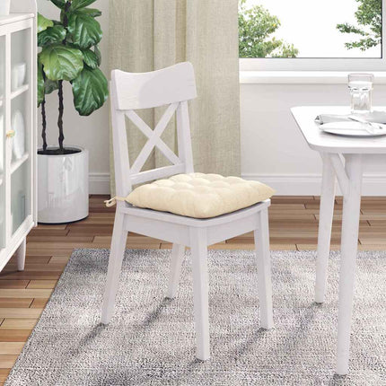 Sittkuddar 4 pcs Kräm 40 x 40 x 6 cm Kordread tyg
