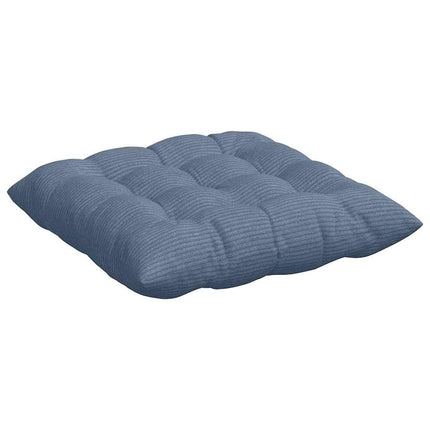 Sittkuddar 4 st Kordread tyg Blå 40 x 40 x 6 cm