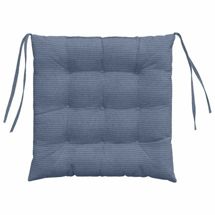 Sittkuddar 4 pcs Blå 40 x 40 x 6 cm Kordread tyg