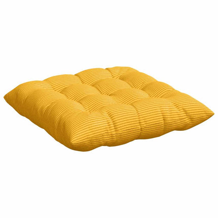 Sittkuddar 4 pcs Ljusgul 40 x 40 x 6 cm Kordread tyg