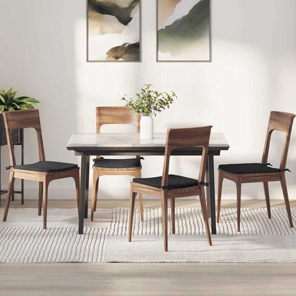 Sittkuddar 4 pcs Svart 40 x 40 x 3 cm tyg
