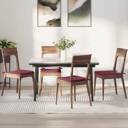 Sittkuddar 4 pcs Vinröd 40 x 40 x 3 cm tyg