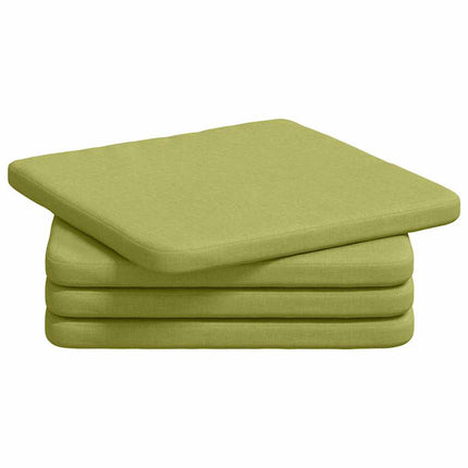Sittkuddar 4 pcs Ljusgrön 40 x 40 x 3 cm tyg