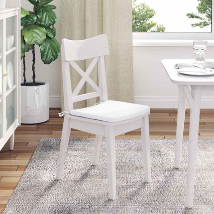 Sittkuddar 4 pcs Vit 40 x 40 x 3 cm tyg