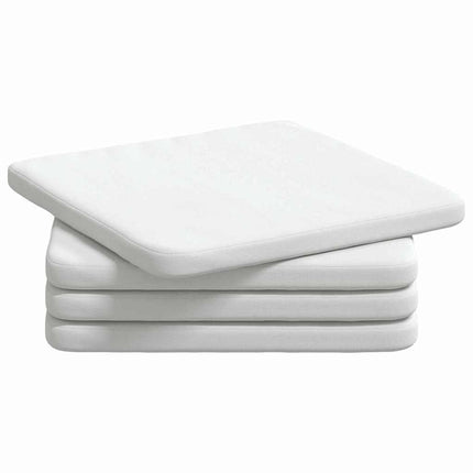 Sittkuddar 4 pcs Vit 40 x 40 x 3 cm tyg