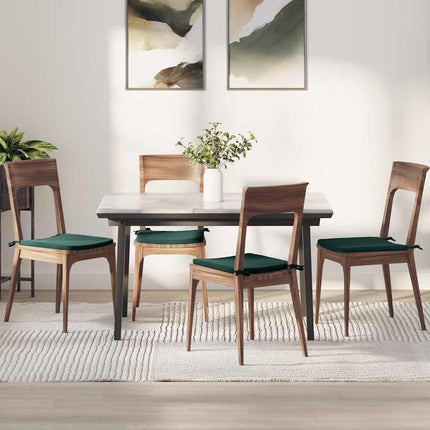 Sittkuddar 4 pcs Mörkgrön 40 x 40 x 3 cm Sammet