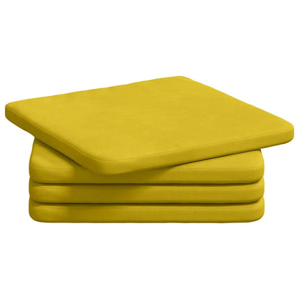 Sittkuddar 4 pcs Gul 40 x 40 x 3 cm Sammet