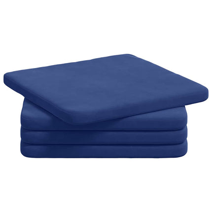 Sittkuddar 4 pcs Polisblå 40 x 40 x 3 cm Sammet
