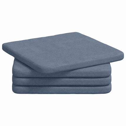 Sittkuddar 4 pcs Blå 40 x 40 x 3 cm Kordread tyg