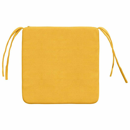 Sittkuddar 4 st Kordread tyg Ljusgul 40 x 40 x 3 cm