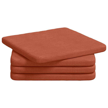 Sittkuddar 4 pcs Röd orange 40 x 40 x 3 cm Kordread tyg