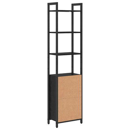 Bokskåp Svart Ek 40 x 24 x 161 cm Konstruerat trä