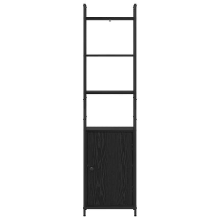 Bokskåp Svart Ek 40 x 24 x 161 cm Konstruerat trä