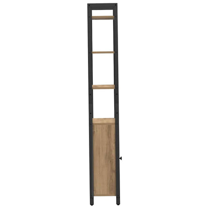 Bokskåp 6 nivåer 40 x 24 x 161 cm Konstruerat trä Artisan Ek