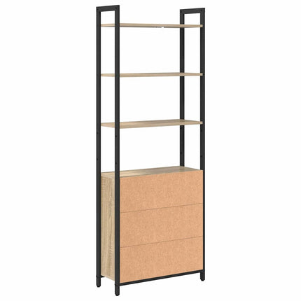Bokskåp Sonoma-ek 60 x 24 x 161 cm Konstruerat trä