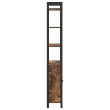 Bokskåp 6 nivåer 60 x 24 x 161 cm Konstruerat trä Rökt ek