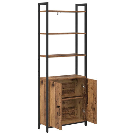 Bokskåp Gammalt trä 60 x 24 x 161 cm Konstruerat trä
