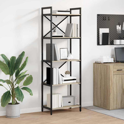 Hyllsystem Sonoma-ek 56 x 34 x 171 cm Konstruerat trä