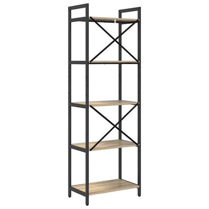 Hyllsystem 5 nivåer 56 x 34 x 171 cm Konstruerat trä Sonoma-ek