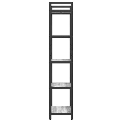 Hyllsystem 5 nivåer 56 x 34 x 171 cm Konstruerat trä Grå Sonoma