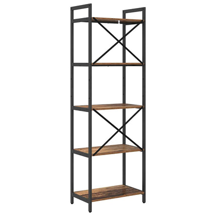 Hyllsystem Gammalt trä 56 x 34 x 171 cm Konstruerat trä