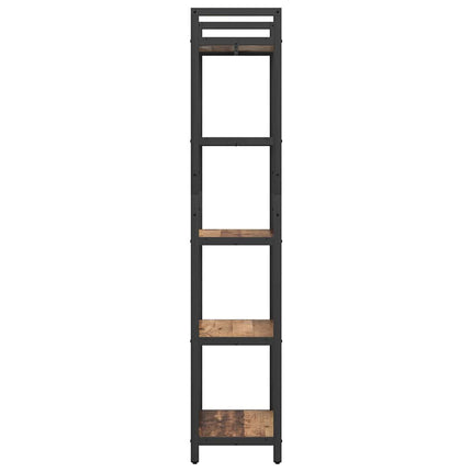 Hyllsystem Gammalt trä 56 x 34 x 171 cm Konstruerat trä