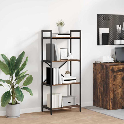 Hyllsystem Rökt ek 56 x 34 x 133,5 cm Konstruerat trä