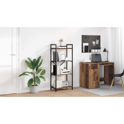Hyllsystem 4 nivåer 56 x 34 x 133,5 cm Konstruerat trä