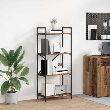 Hyllsystem Gammalt trä 56 x 34 x 133,5 cm Konstruerat trä