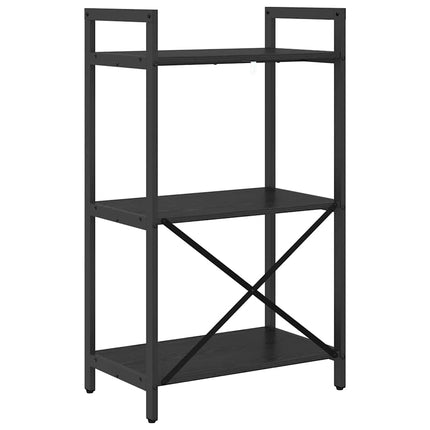 Hyllsystem Svart Ek 56 x 34 x 96 cm Konstruerat trä