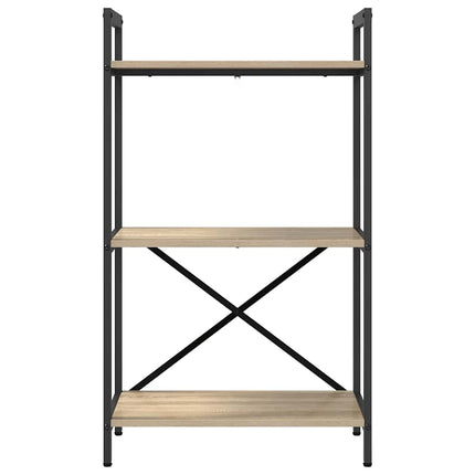 Hyllsystem 3 nivåer 56 x 34 x 96 cm Konstruerat trä Sonoma-ek