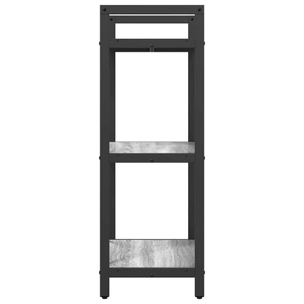 Hyllsystem 3 nivåer 56 x 34 x 96 cm Konstruerat trä Grå Sonoma