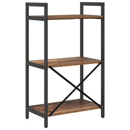 Hyllsystem 3 nivåer 56 x 34 x 96 cm Konstruerat trä Gammalt trä