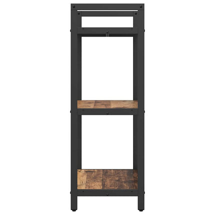 Hyllsystem 3 nivåer 56 x 34 x 96 cm Konstruerat trä Gammalt trä