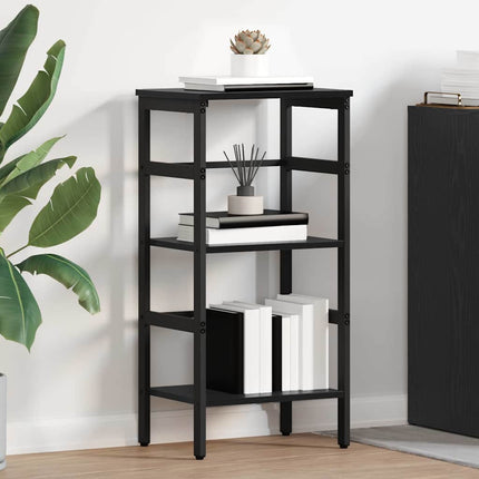 Hyllsystem Svart Ek 40 x 29,5 x 81 cm Konstruerat trä
